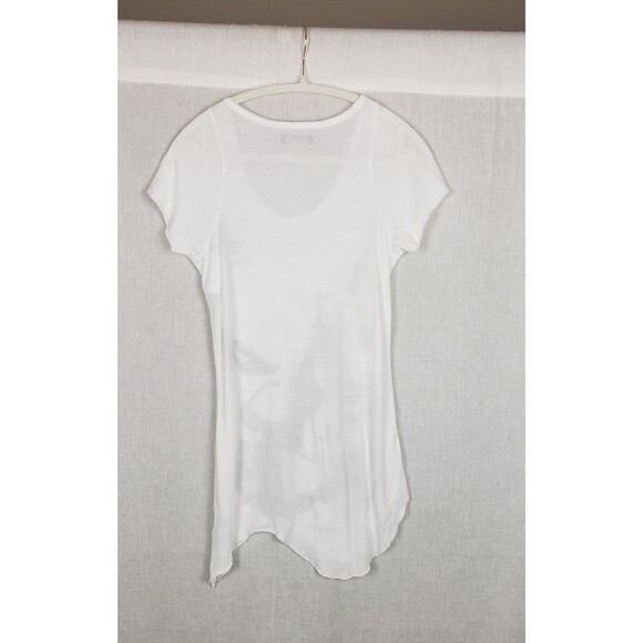 Lauren Moshi Tunic Tee S White Black Stiletto Heels Lipstick Asymmetric‎ Hem USA - Picture 2 of 7